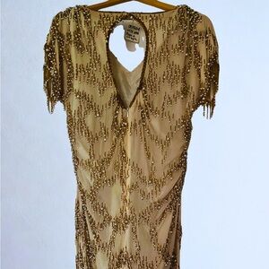 Vintage Gold Beaded Dress
